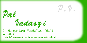 pal vadaszi business card